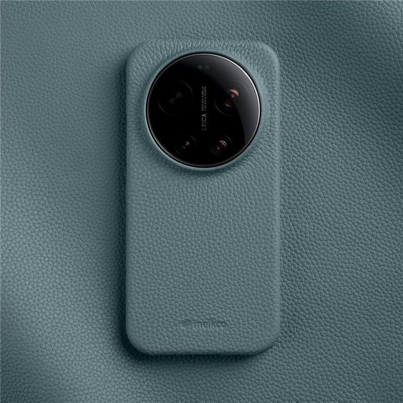 Melkco 100% Genuine Leather Magnetic Case for Xiaomi 17 Ultra Wireless Charging Plain Cowhide Hard Back Cover with Retail Box