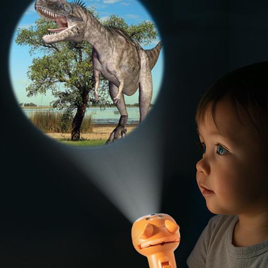 Projektions-Taschenlampe für Kinder Kleinkind-Taschenlampe mit 80 Muster-Dias und 10 Projektionskarten Fantasievolles Geschichtenerzählspielzeug