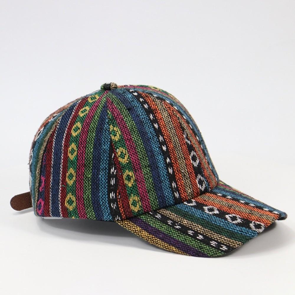 

Bohemian Style Baseball Cap Random Colorful Patterned Patchwork Peaked Cap Fabric Adjustable Casquette For Man Women Unisex