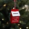 Christmas Wrought Iron Painted Mailbox and Retro Tree Window Hanging Decorations