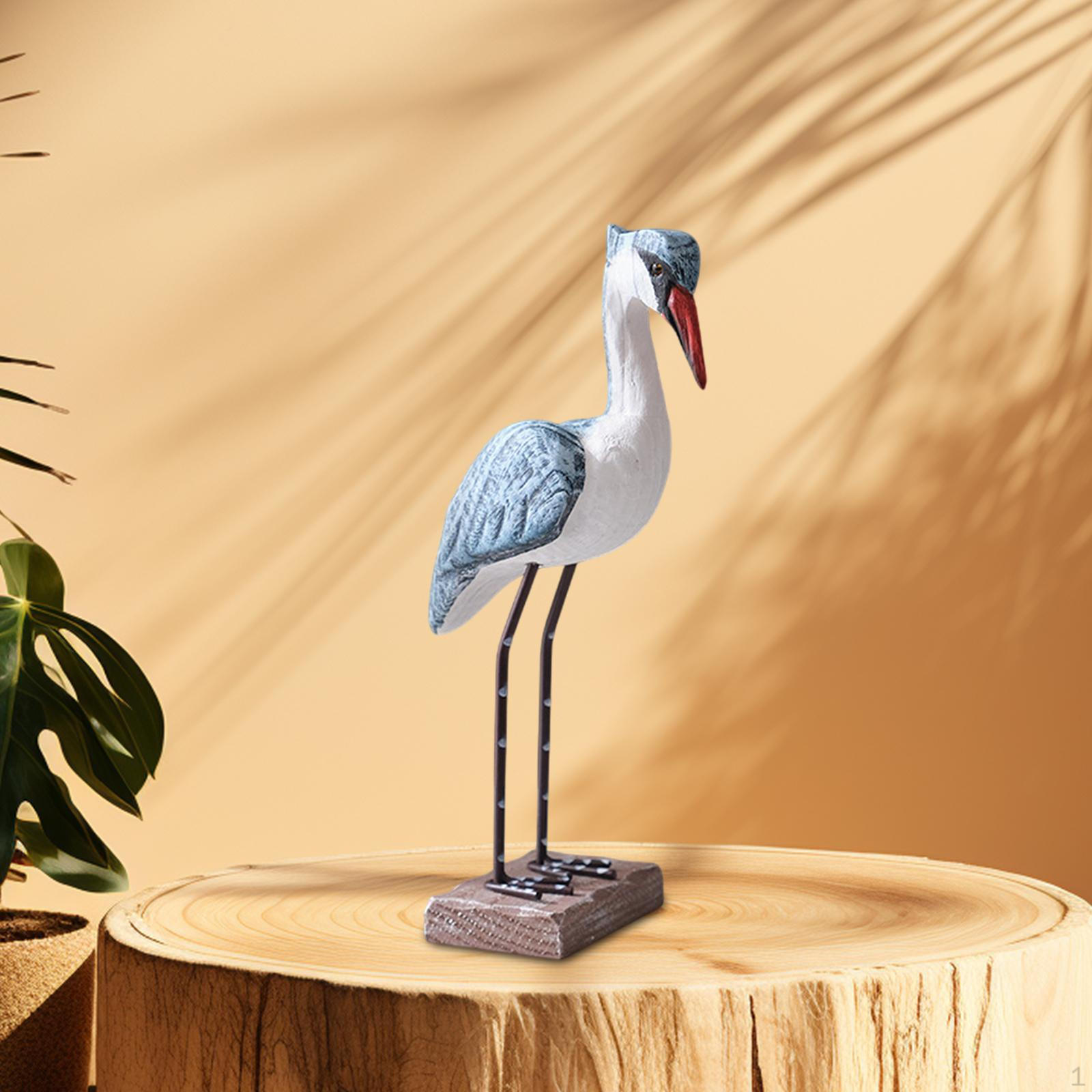 

Деревянная фигурка морской птицы, коллекция деревенских поделок, настольное украшение для кафе и дома Size S