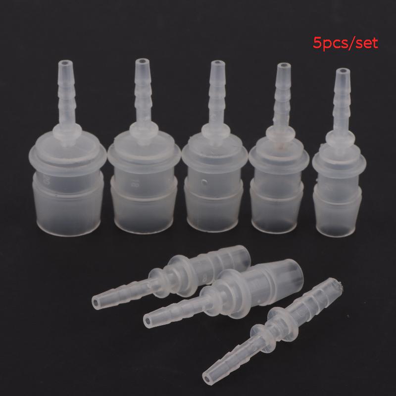 5Pcs Plastic Flexible Hose Two-Way Head Connector Reducer Fitting Adapter For Water Pipe Repair Garden Aquarium Laboratory