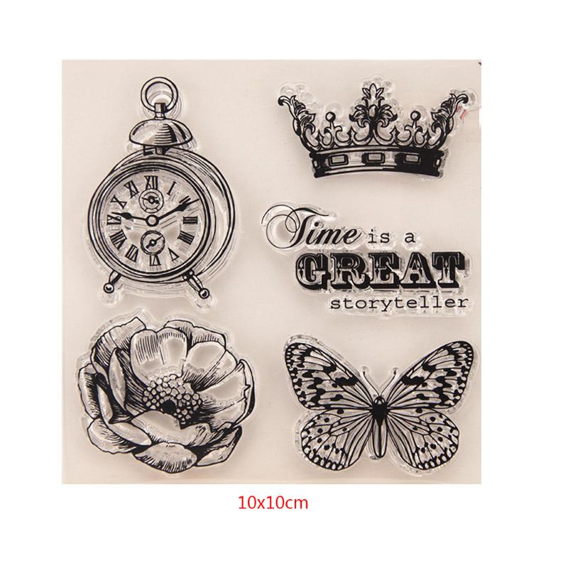 Buy Flower Tea Clear Silicone Seal Stamp For DIY Album Scrapbooking ...