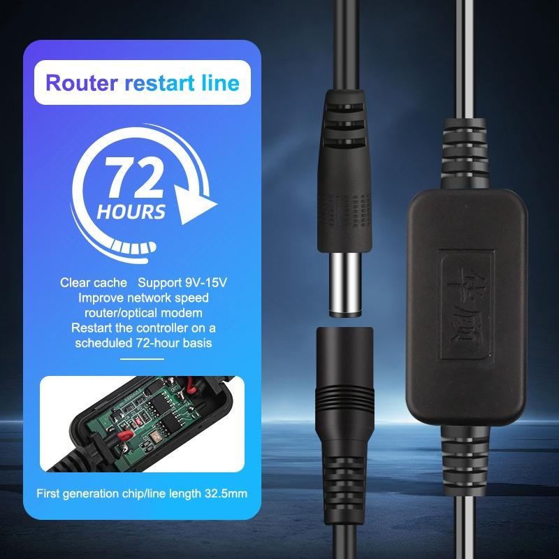 Automatyczny Kabel Zasilający do Restartu Routera Modemu 24 72 Godziny Cykl Automatyczny Szybki Restart Dla Domowego Biura Stabilne Działanie Sieci