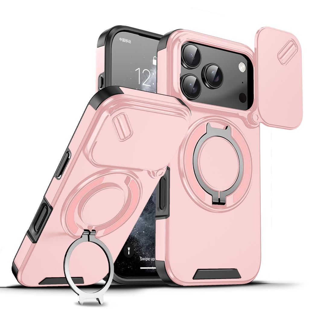 Case For iPhone 17 16 15 14 13 12 11 Pro Max Plus 17Air Heavy Duty Rugged Armor Magnetic Bracket Slide Camera Protection Cover