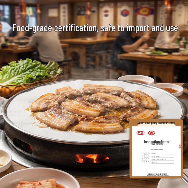 Disposable Round Korean BBQ Grill Paper Liners