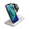 Foldable 3-in-1 Wireless Charging Phone Stand, 15W Fast Charging, Dual Coil