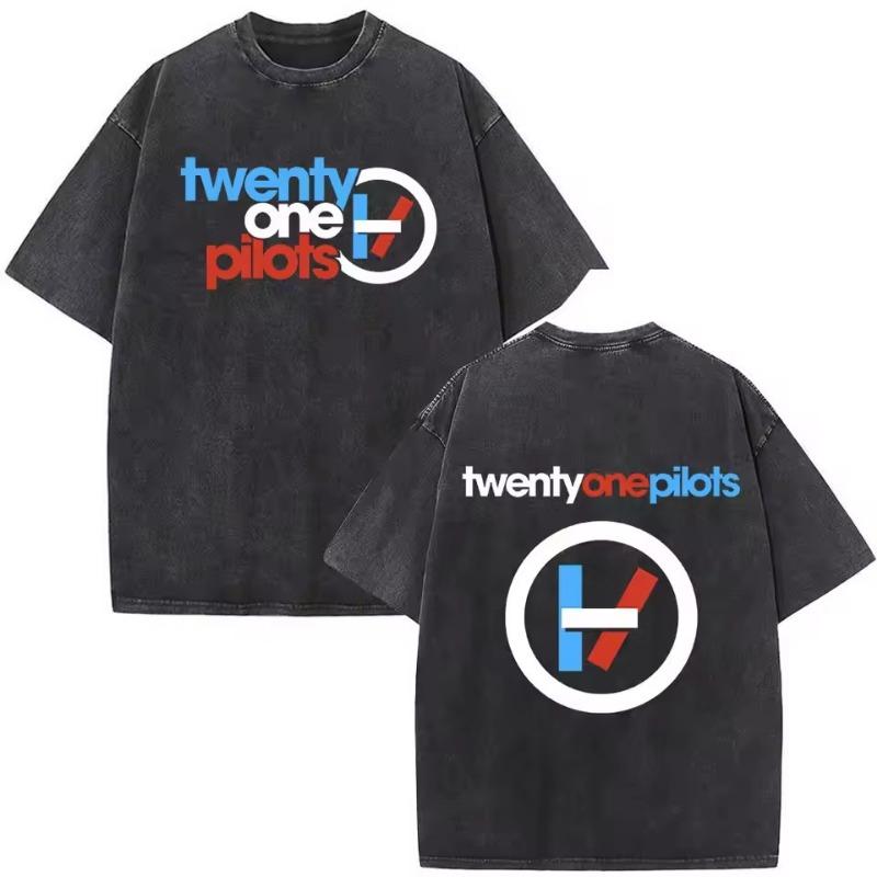 

Twenty One Pilots Vintage Washed New Arrival Mens Clothes Tee Shirt Homme Graphic T-Shirts Men Tshirt for Men Ropa Hombre 50843 XXL