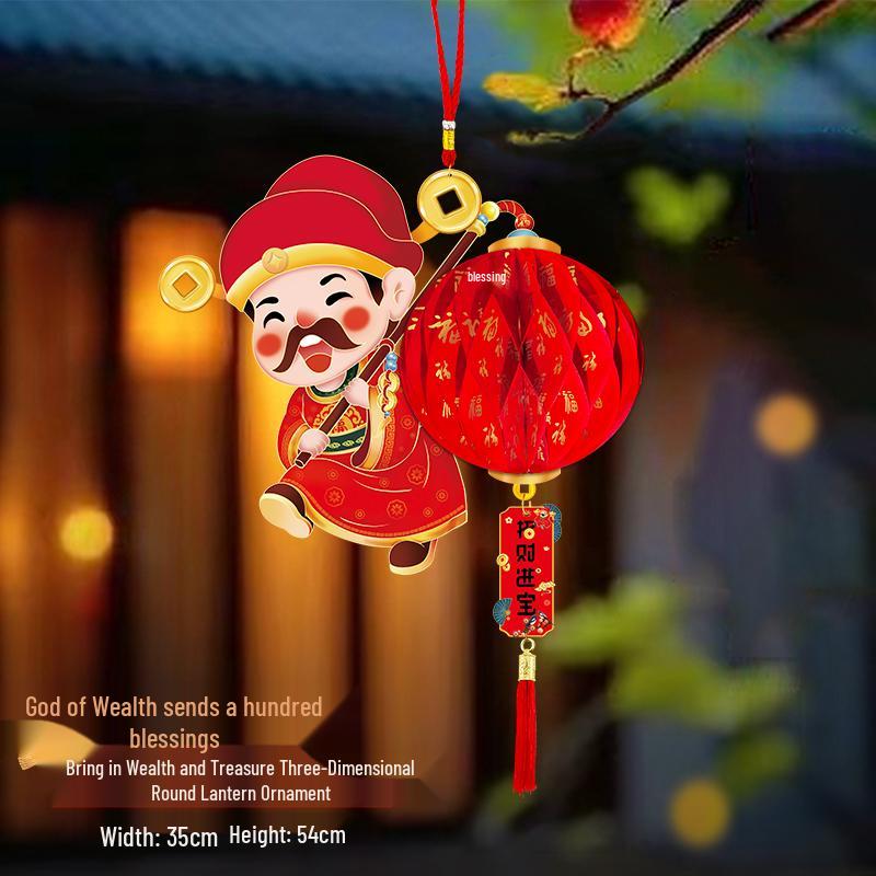 2026 Year of the Horse New Year Good Luck Red Lantern Hanging Ornaments
