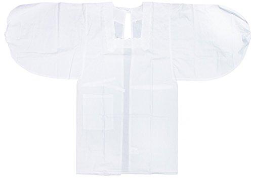 [KYOETSU] Japanese Kimono, White, Long Sleeves, Kappogi (Length 85cm, White, Size L)