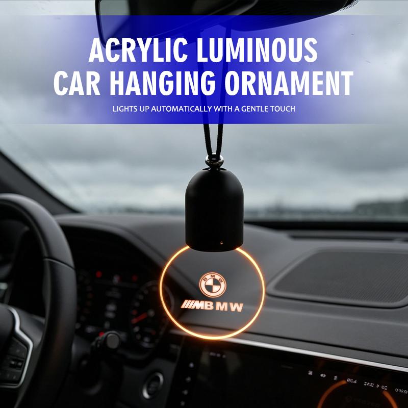 Car LED Acrylic Pendant Glowing Decor Rear View Mirror Accessories For BMW Performance M E87 E30 E46 E28 F35 G20 E93 F20 X3 X