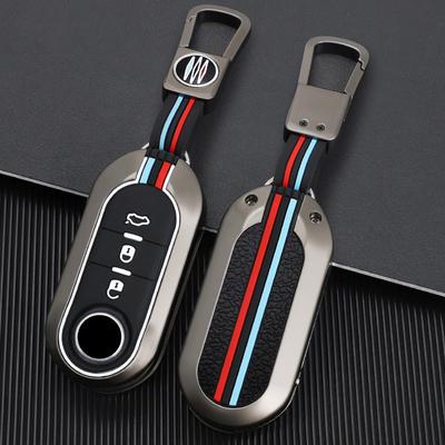 Zinc Alloy Car Key Case Cover Shell Fob for FIAT 500 Ducato Panda Punto 500L Lancia Musa for Citroen Jumper for Peugeot Boxer