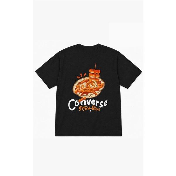 Converse Корейский Ттокпокки Уличная Еда Город Футболка Белый Uck170 023 90
