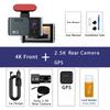 4K 3840*2160P Dash Cam WIFI GPS Mini CAR DVR Front And Rear 2.5K Dual Lens Black Box Room Camera Night Vision 24H Parking