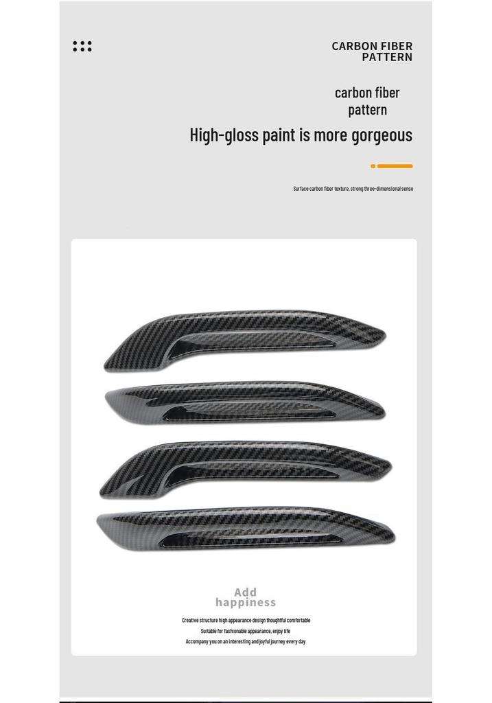 Modifica Antigelo Maniglia Porta in Fibra di Carbonio per Tesla Model 3/Y Veicoli Retrofittati