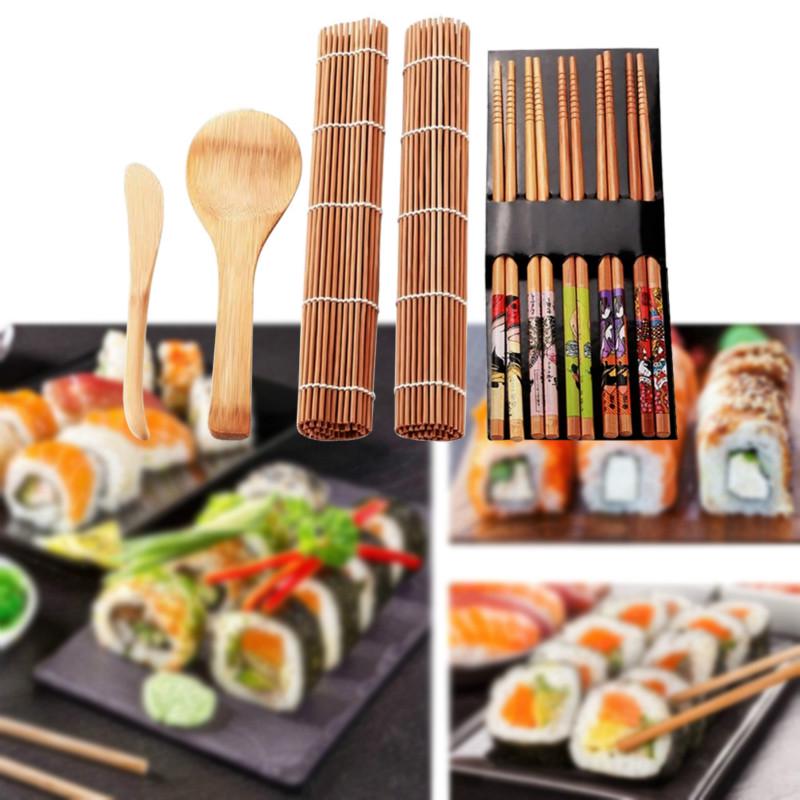 HUANGRONG Bread Slicer 1 Set DIY Sushi Maker Set Rice Mold Kitchen Sushi Making Tool Kit Sushi Mold Cooking Tools Set For Sushi Roll Cooking Tools Color : Type 1