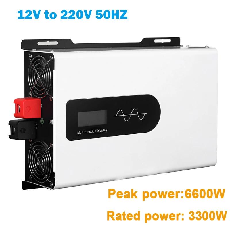 Pure Sine Wave Inverter 6600W 10000W Solar Power Inverters DC 12V 24V To AC 220V 230V 50HZ Charger Voltage Converter
