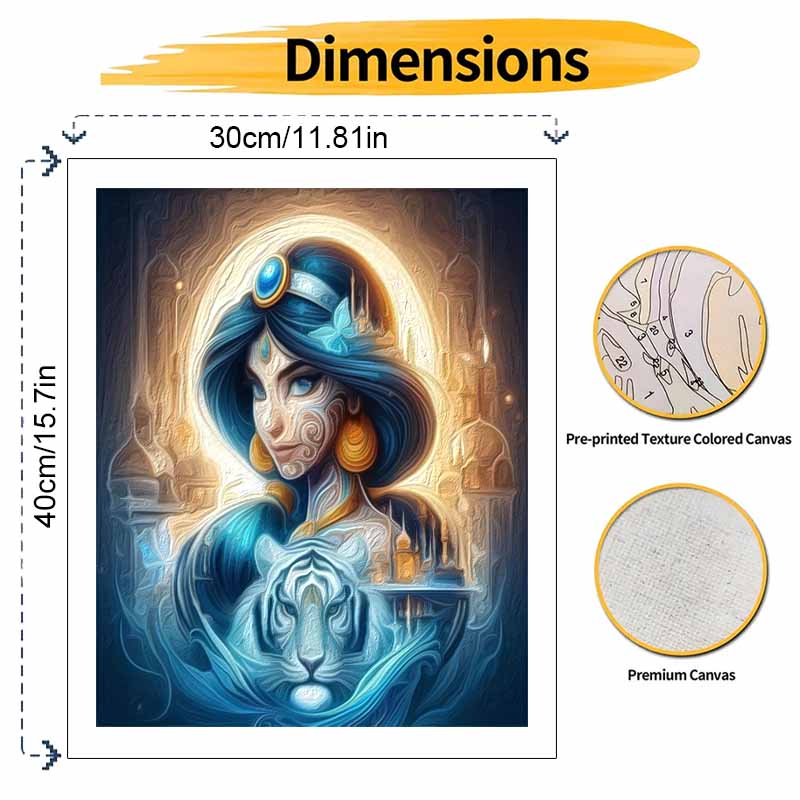 Disney Oil Paint Art Painting Kit Mystical Tiger Home Wall DecorDiamond Painting