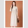 Knitted Dress for Women Loose Mid-length Sweater Long-sleeved Casual Sweater Dress for Autumn and Winter
