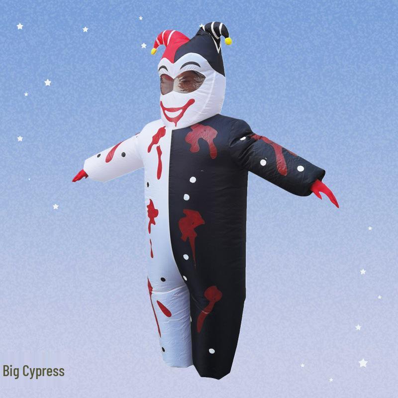 Halloween & Christmas Inflatable Evil Clown Costume - Quirky and Funny Doll Prop Suit