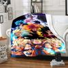 1 Stück Son Goku Druck Flanelldecke, Hohe Qualität für alle Jahreszeiten, Heimdekoration, Wärme und Komfort, Perfekt für Weihnachtsgeschenke