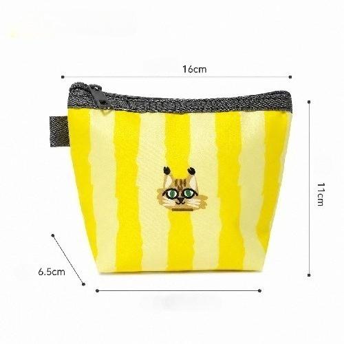 Portable Portable Cosmetic Bag Cartoon Small Animal Zipper Storage Bag Data Cable Headset Piecemeal Object Storage Bag