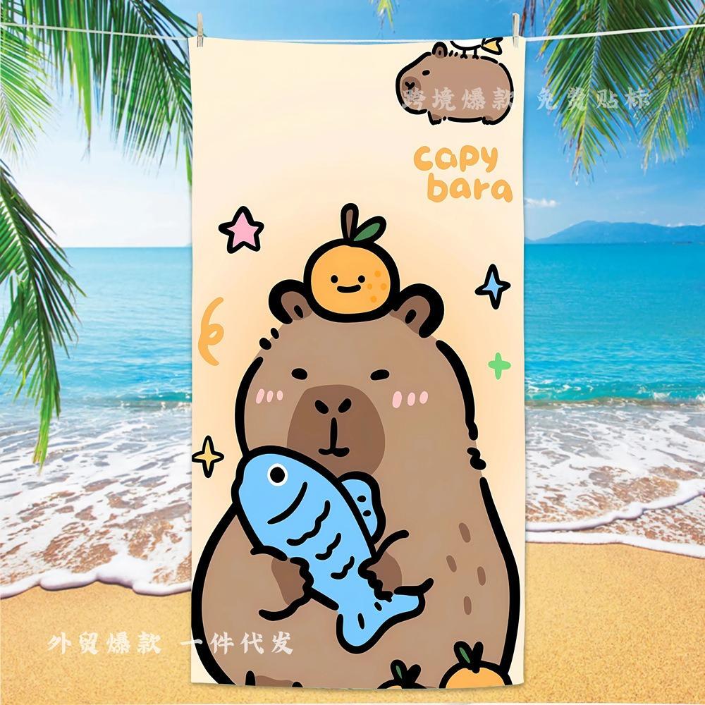 Capybara Towel Microfiber Beach Towel Absorbent Quick dry Soft Yoga Swimming Resort Mountain Climbing Towel