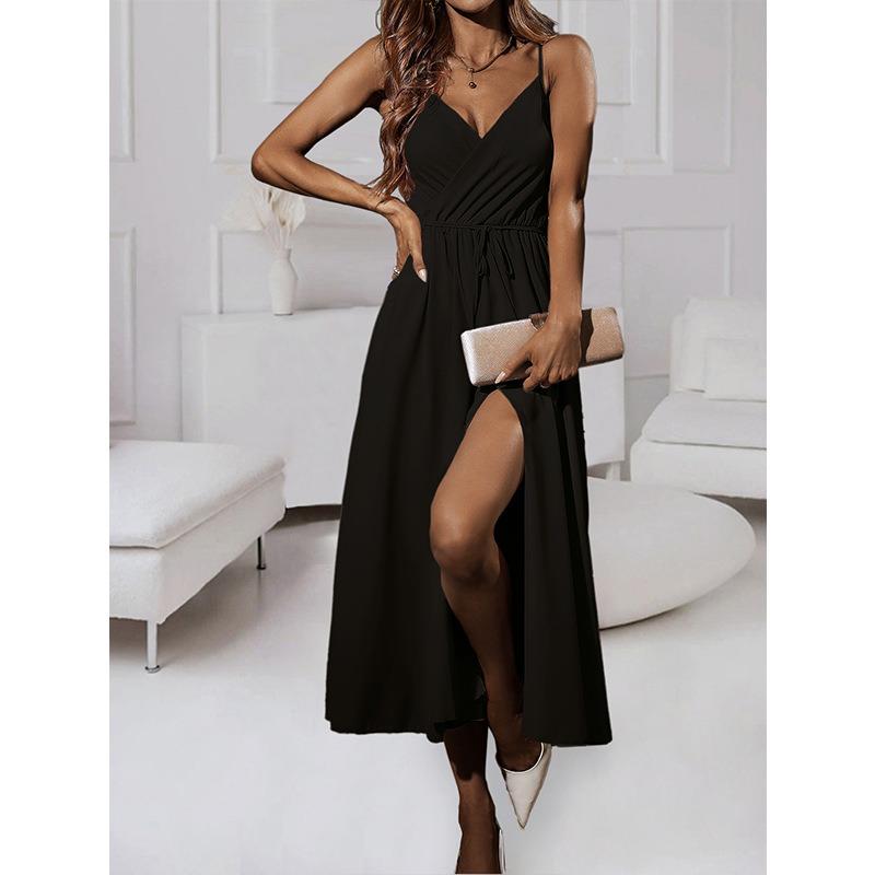 Elegantes Abendkleid mit V-Ausschnitt für Damen im Frühling und Sommer