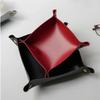 1PZ 25x25cm Stile Nordico Vassoia Portaoggetti in Pelle Organizer da Scrivania Per Chiavi Gioielli Cosmetici Scatola Portaoggetti Organizer Pieghevole Decorazione per la Casa