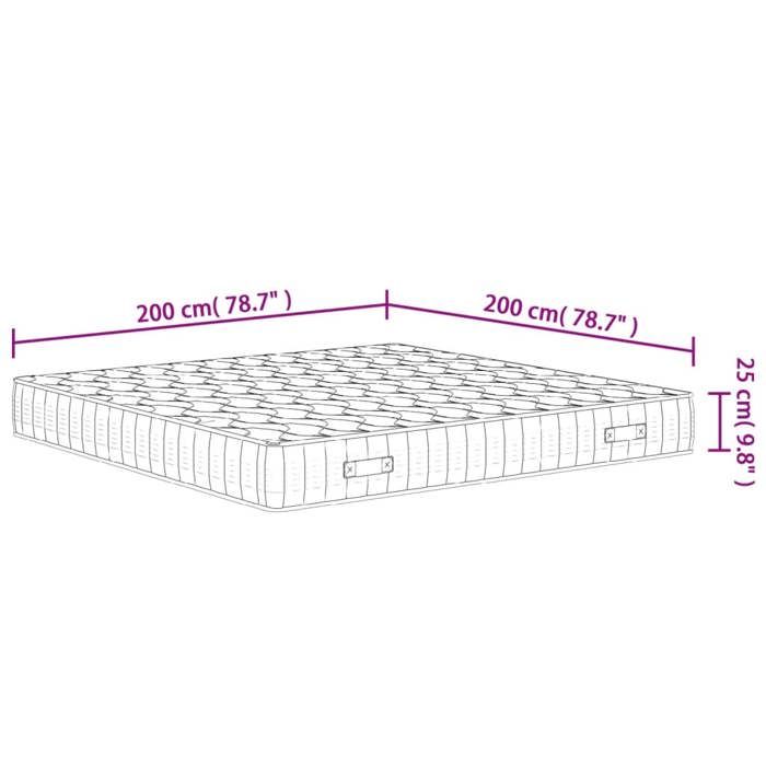 VidaXL Pocket Spring Mattress Medium Firmness 200x200 Cm 3206418