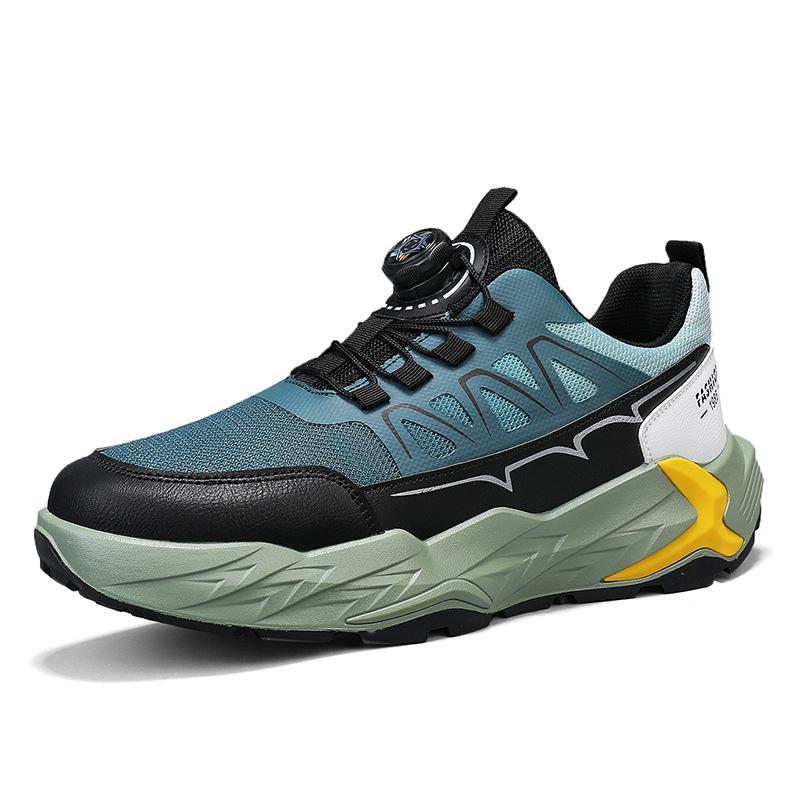 

Весенне-осенние новые дышащие кроссовки для бега с поворотной пряжкой, мужская повседневная спортивная уличная платформа, мужская обувь, студенческие кроссовки для бега 39