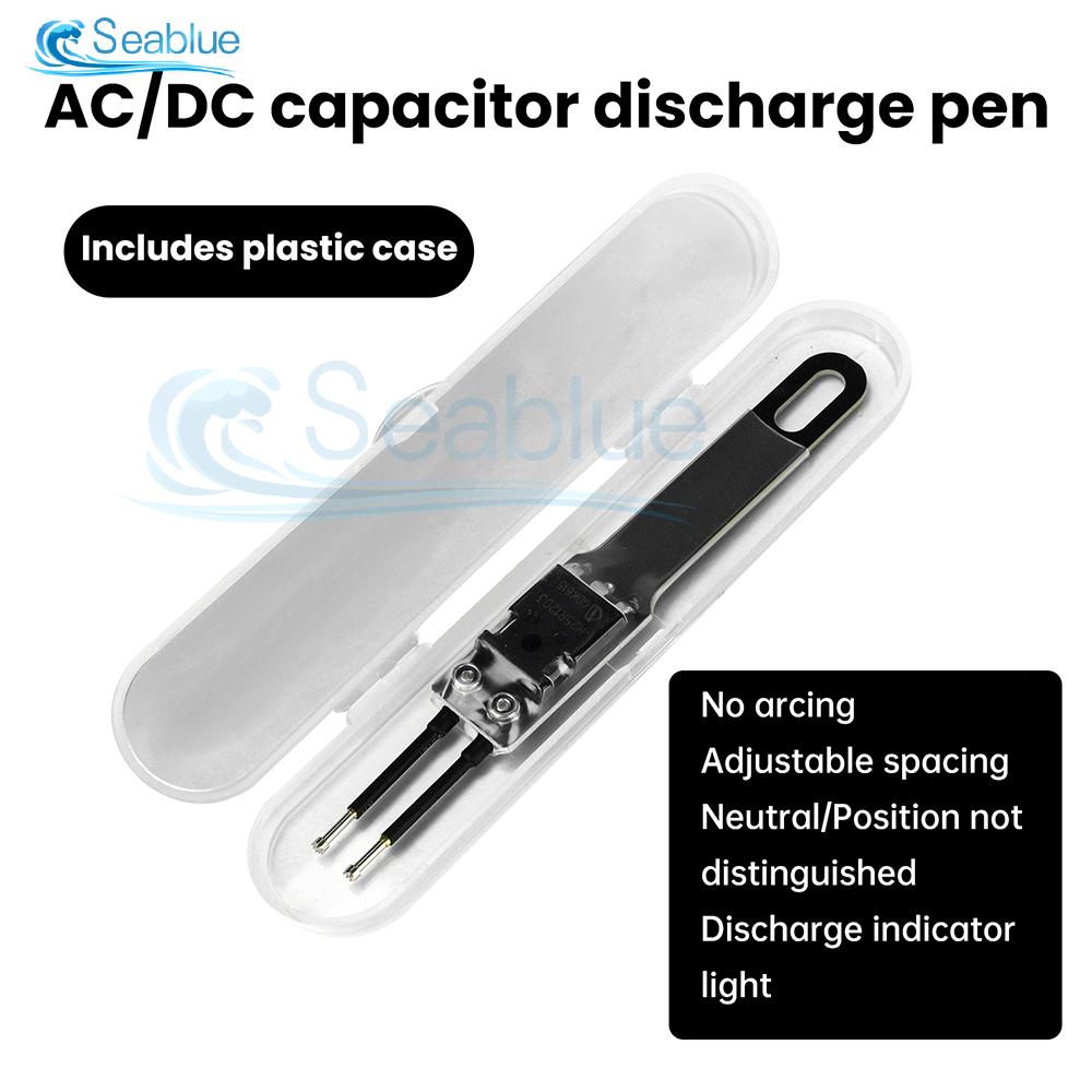 1000UF/5000UF Non-Polar Capacitor Discharge Pen With Adjustable Probe Spacing 1000V AC/DC Rating and LED Status Indicator
