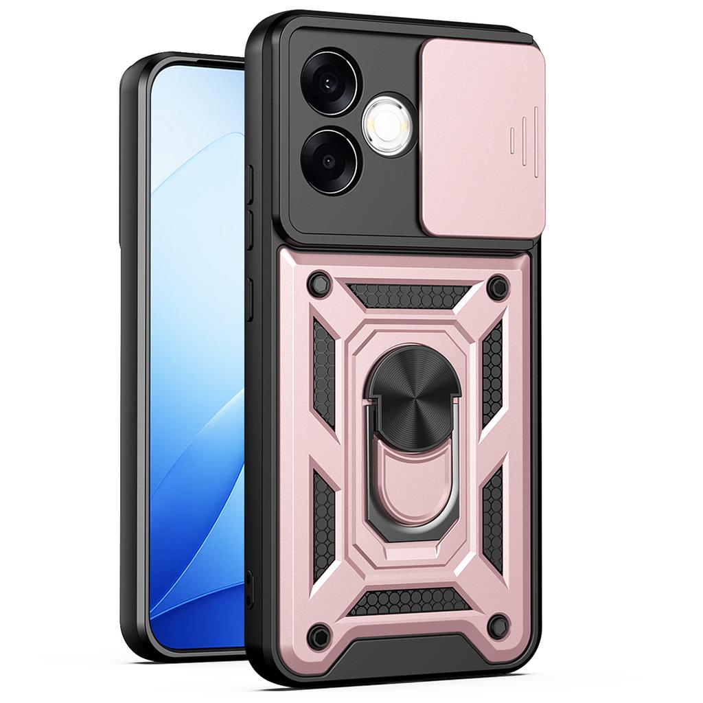 For Oppo F33 Pro Case Oppo F33 Pro Cover Oppo F33 Pro Magnetic Ring Holder Armor Phone Case Slide Camera Protect Back Cover