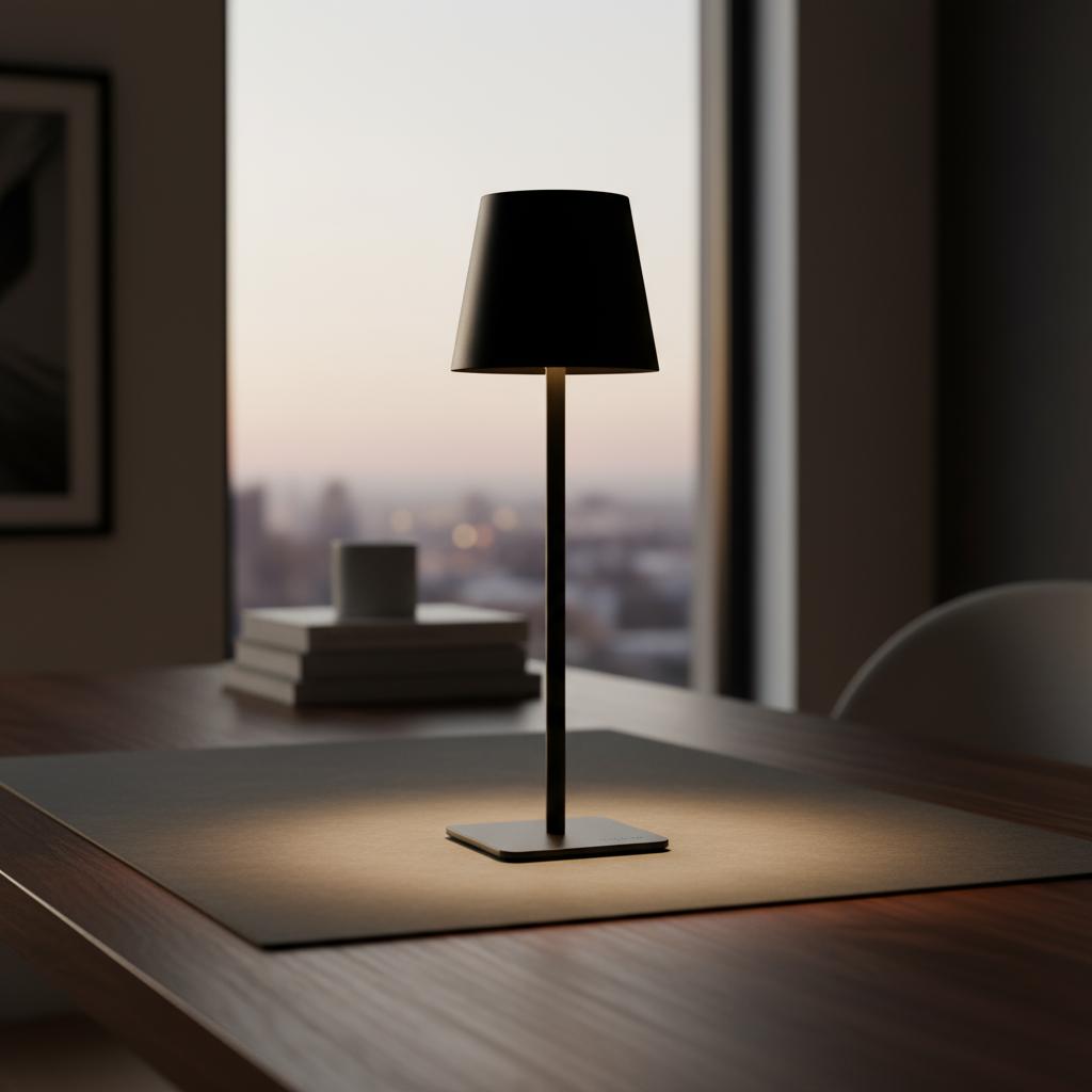 Metal Table Lamp 36 Cm Black Rechargeable With Usb-C Charging