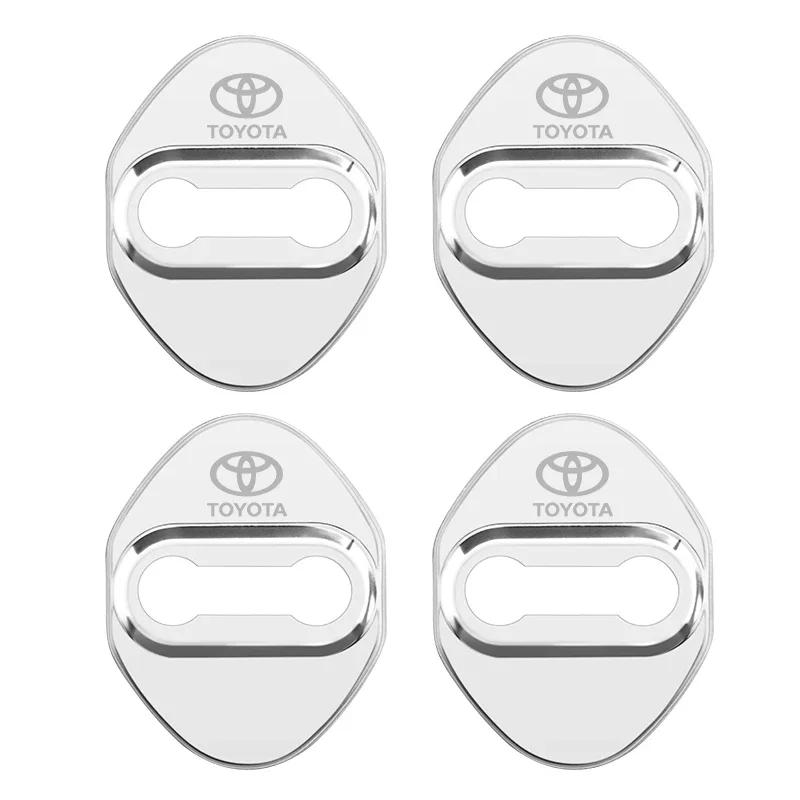 WTRK1 4pcs Car Stickers Car Door Lock Cover Auto Emblems Case For Toyota TRD Camry Corolla Rav4 Yaris Prius