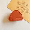 Irregular English Solid Color Leather Phone Holder & Airbag Stand for Desktop