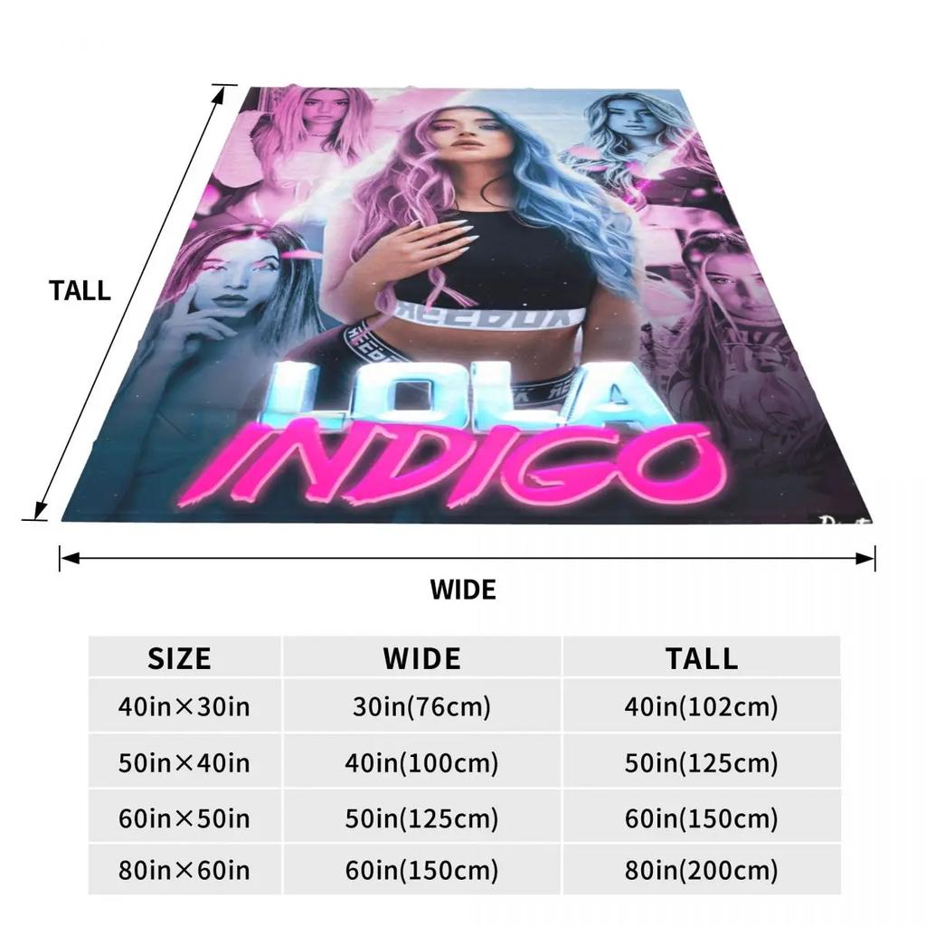 Lola Indigo Spanische Sängerin Tänzerin Flanelldecke Weiche Strapazierfähige Überwurfdecke für Schlafzimmer Reise Büro Mode Tagesdecke