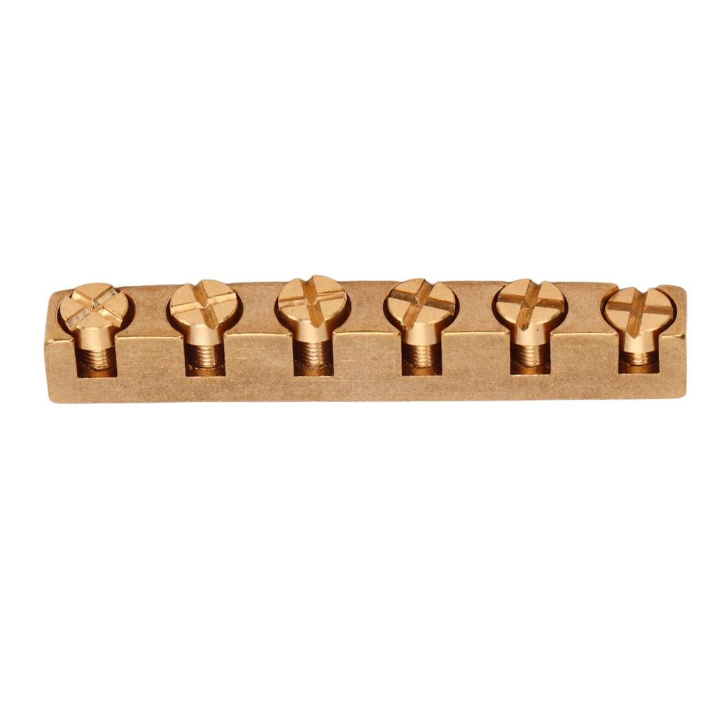 Guitar Nut 6 String Brass Adjustable Instrument Accessory Replacement Part for Bass
