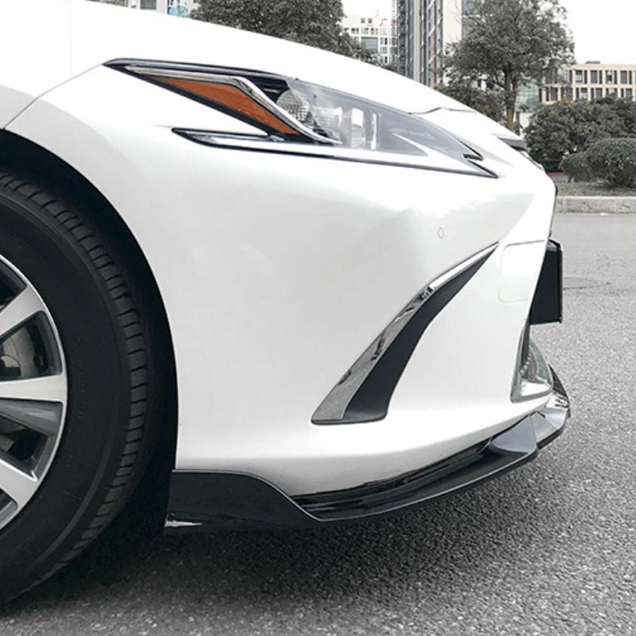 Przedni Zderzak Samochodowy Splitter Spojlera Wargowego Do Lexus ES 2018 2019 2020 2021 2022 ABS Błyszczący Czarny Zestawy Body Tuningowe