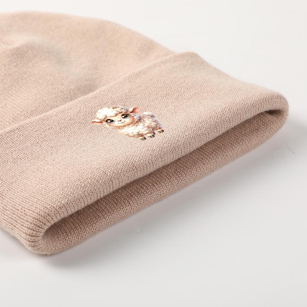 Unisex Winter Hats Knitted Hat Beanie Cute Sheep Print Woman Cap Simple Cancer Chemo Knit Cap Beanie Perfect For Mountaineering