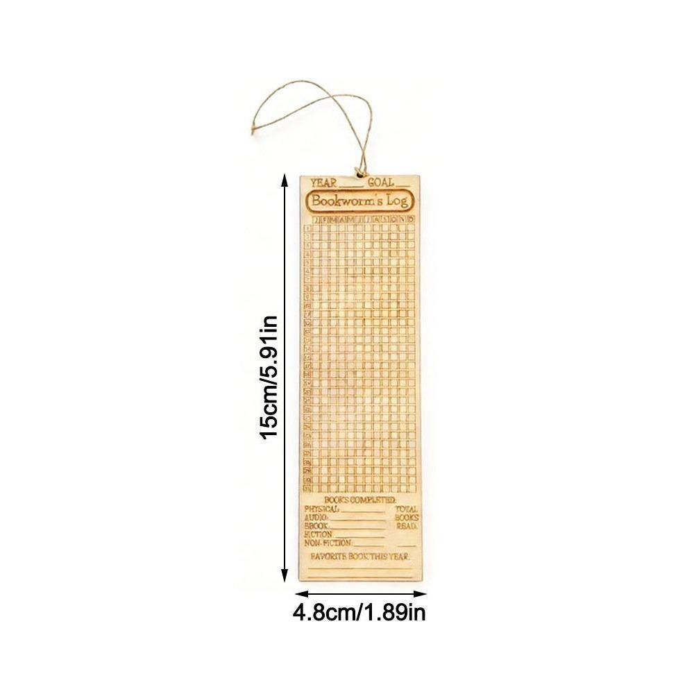New Wooden Reading Habit Tracker Bookmark Portable Multifunctional Books Read Counter Reading Challenge Tracker Reading Club