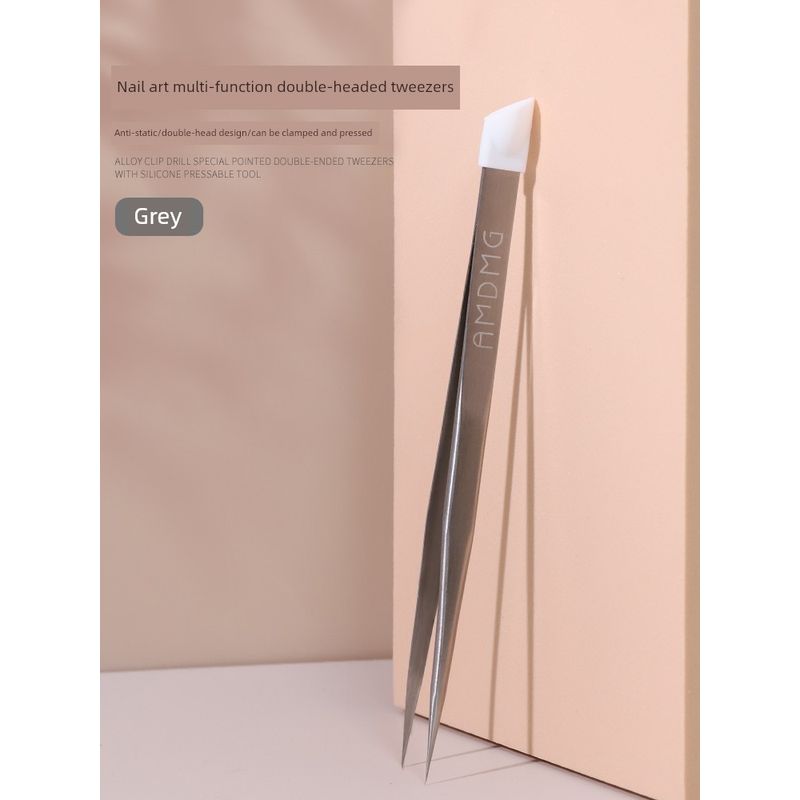 

Наклейки для книги для хранения большой вместимости в стиле инс, японский нейл-арт Tweezers-Silver