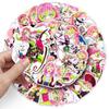 50 Japanese Anime Kanroji Mitsuri Stickers - Demon Slayer 2D, Waterproof for Journal Decoration.