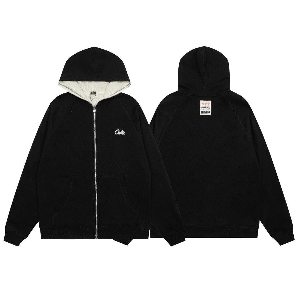 Corteiz Europese Unisex Wafelbrei Geborduurde Hoodie Vest