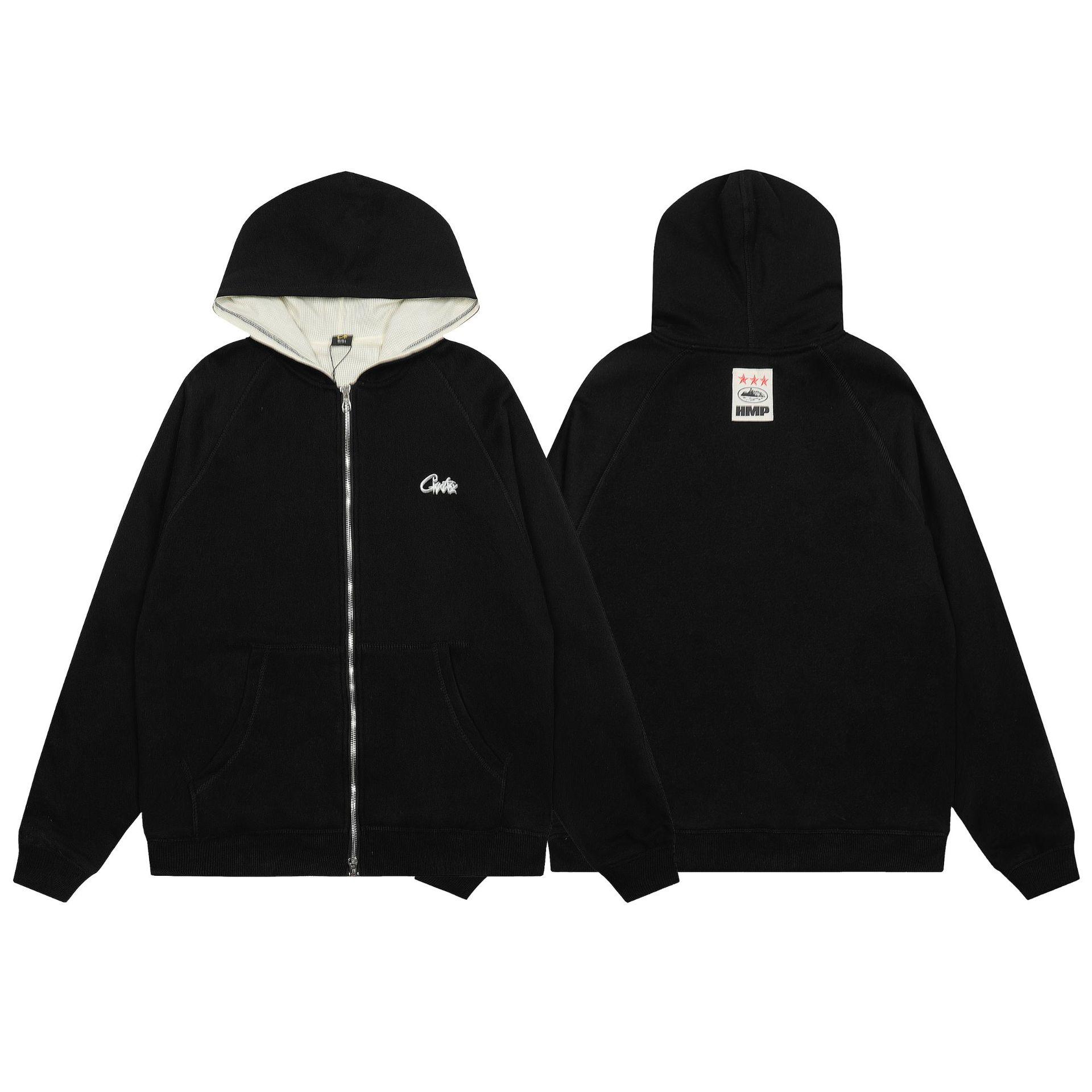 Discount Market Corteiz Europese Unisex Wafelbrei Geborduurde Hoodie Vest S