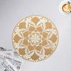 Round Faux Jute Placemats, Woven Table Mats with Nordic Pattern, Heat Resistant Pad for Dining Table, Restaurant Hotel Kitchen Decor