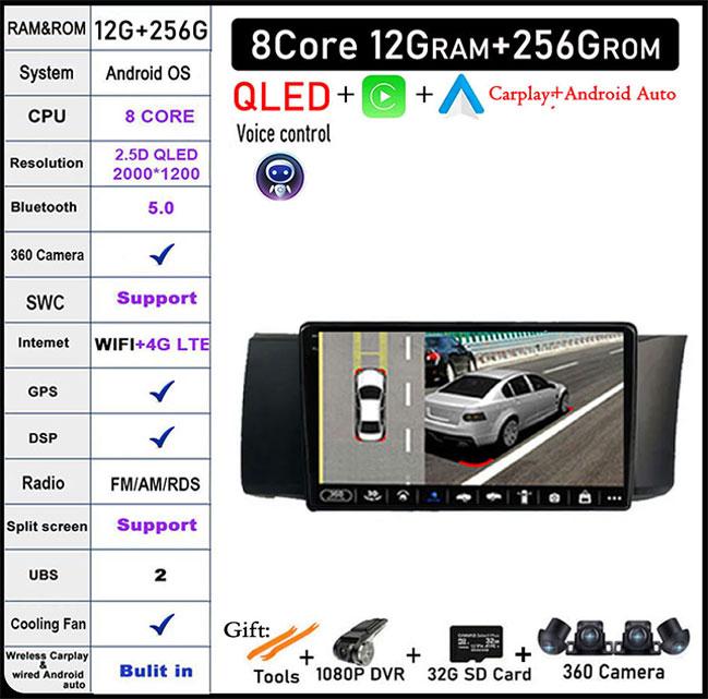 9 Inch RHD DSP Android 14 For Subaru BRZ 2012 - 2016 Car Carplay Stereo Wifi Navigation Player Autoradio Radio GPS Multimedia