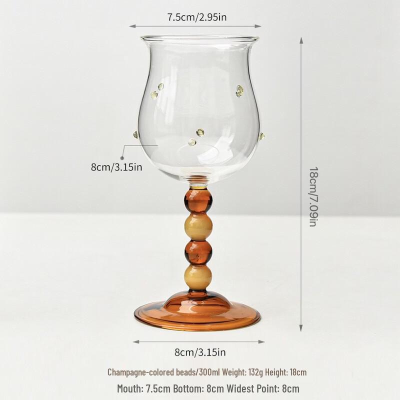 French Retro Beaded Champagne Flute