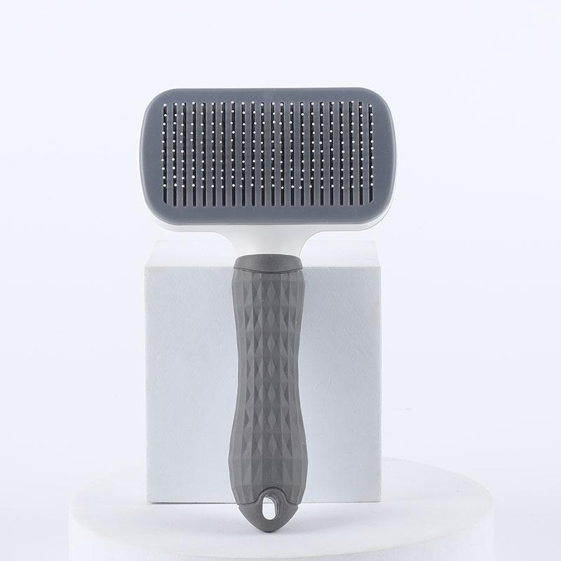 

Dog Hair Remover Brush Cat Comb Grooming Massage Brush for Shedding Grooming Pet Removes Hairs Cleaning Bath Brush Dog Supplies сірий колір