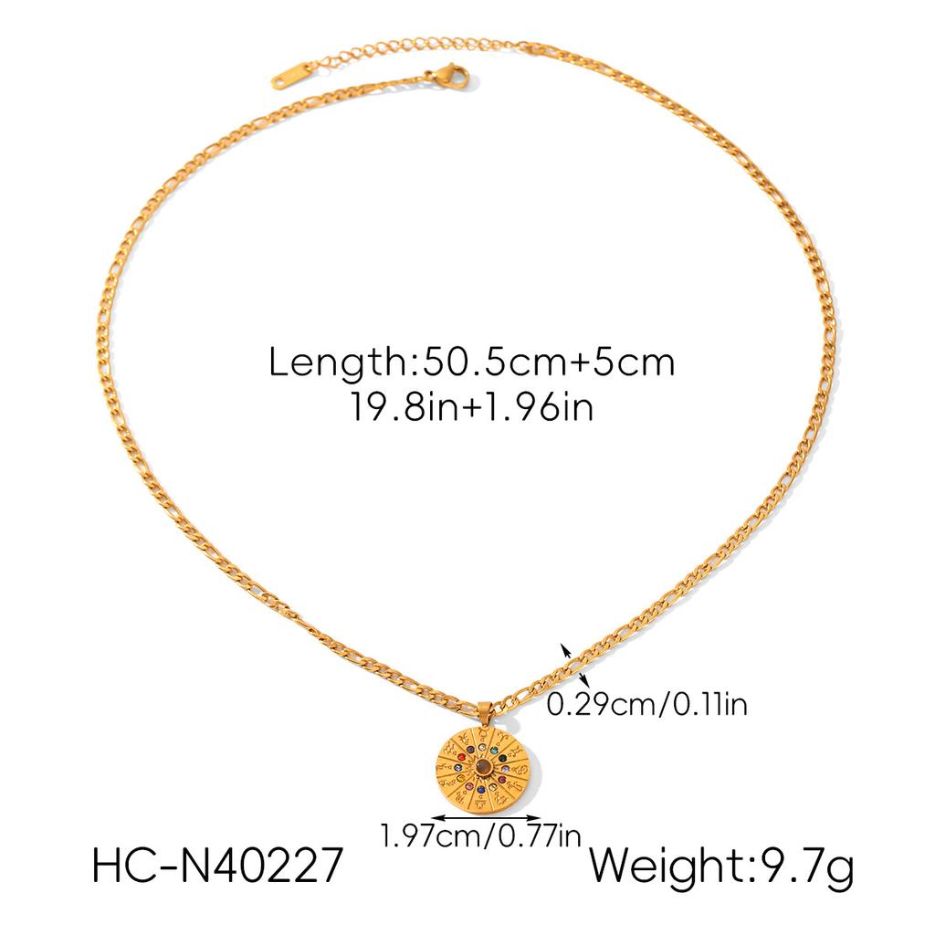Amazon Best-selling Ins Style Zodiac Symbol Pendant Niche High-end Diamond-encrusted Necklace